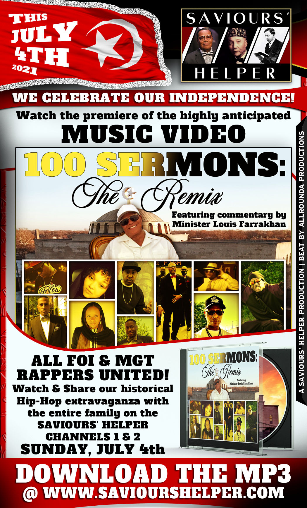 100 Sermons: The Remix by Saviours' Helper Productions with music by Allrounda. Saviours' Day 2021