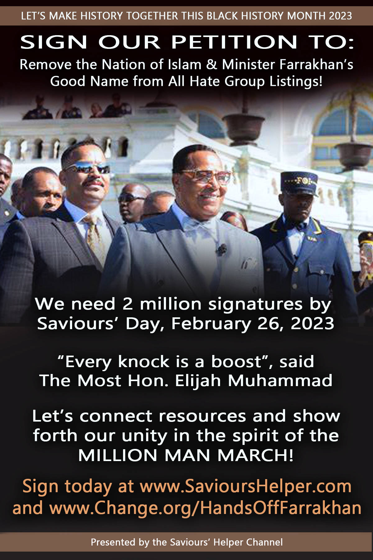 Sign Our Petition to help the Nation of Islam today!