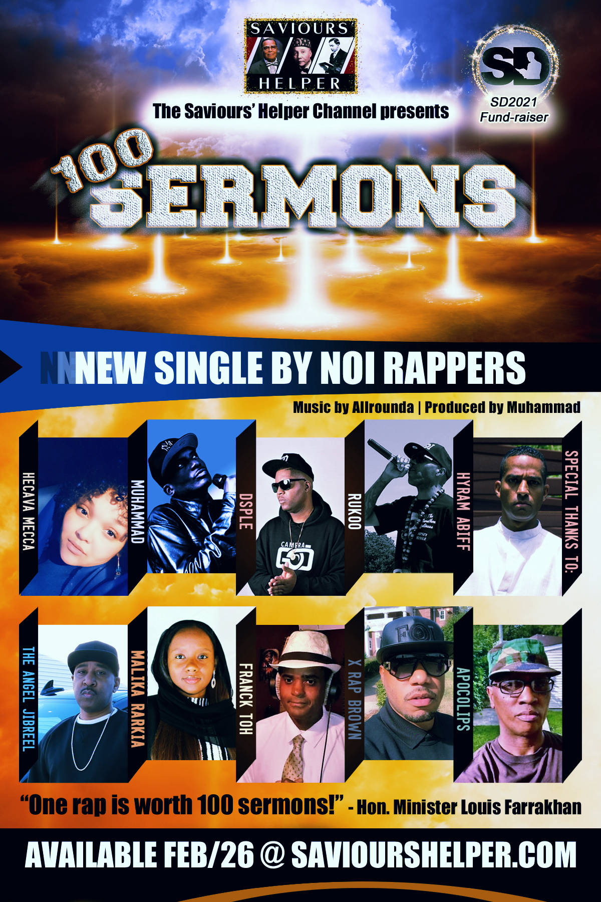 100 Sermons New Music by NOI Rappers - Saviours' Day 2021 
